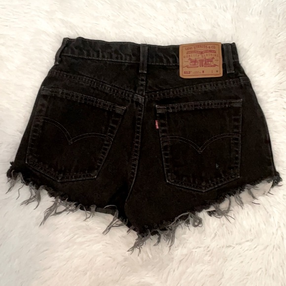 Levi's Pants - Levi’s Vintage 512 Repurposed Black Denim Shorts